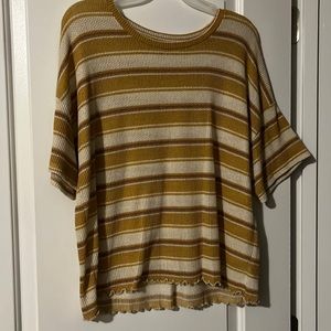 American eagle waffle knit striped shirt